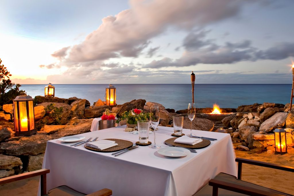 Amanyara Resort - Providenciales, Turks and Caicos Islands - Seaside Dining Twilight