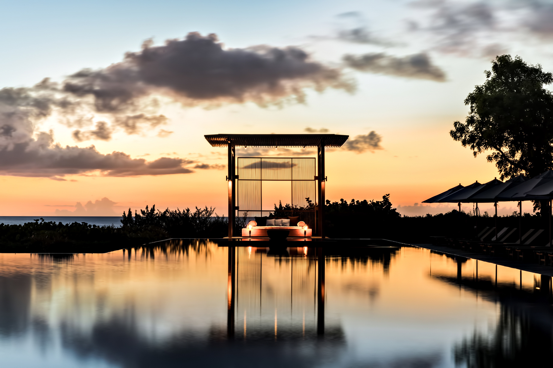 Amanyara Resort – Providenciales, Turks and Caicos Islands – Seaside Pool Sunset