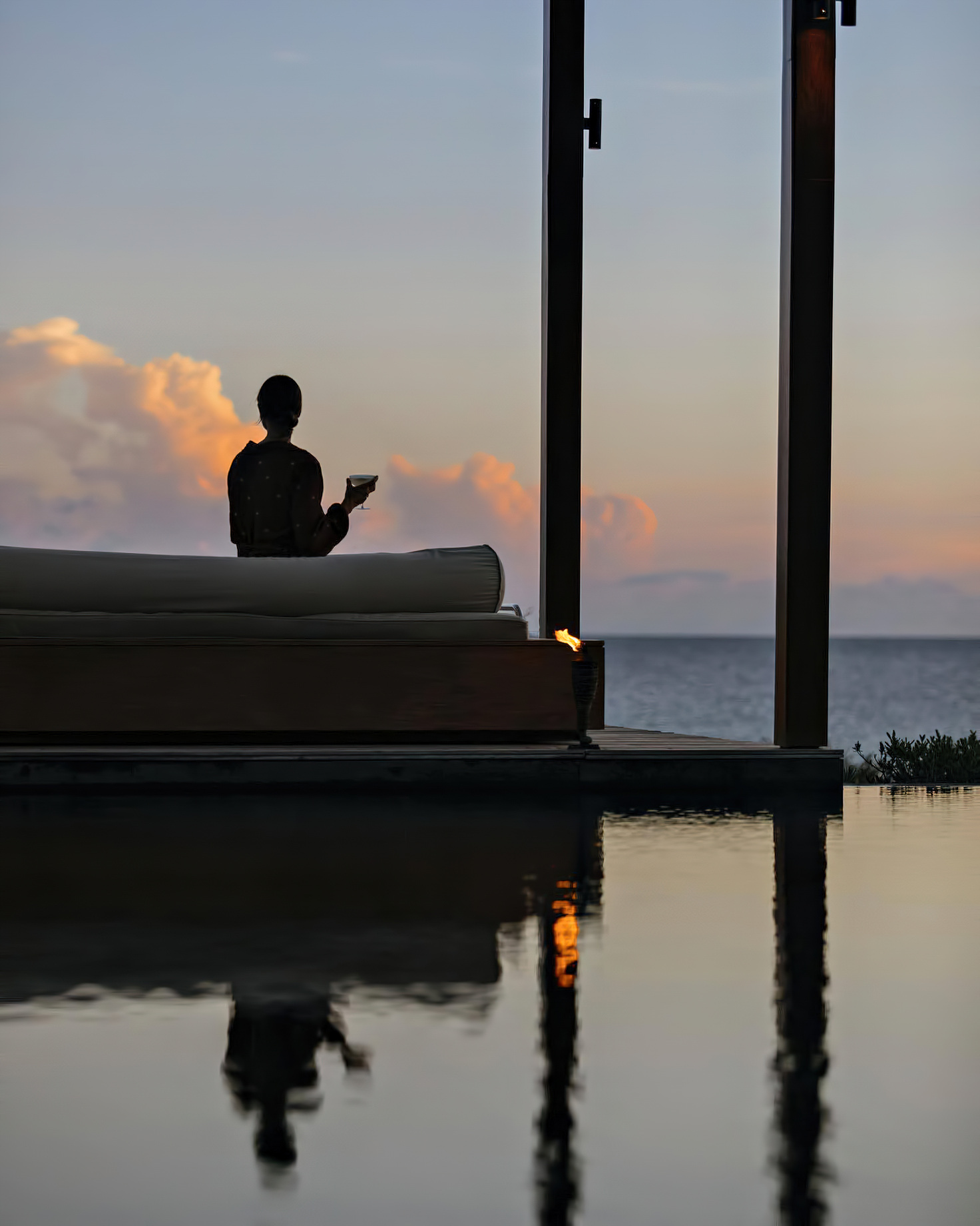 Amanyara Resort - Providenciales, Turks and Caicos Islands - Sunset Poolside Relaxation