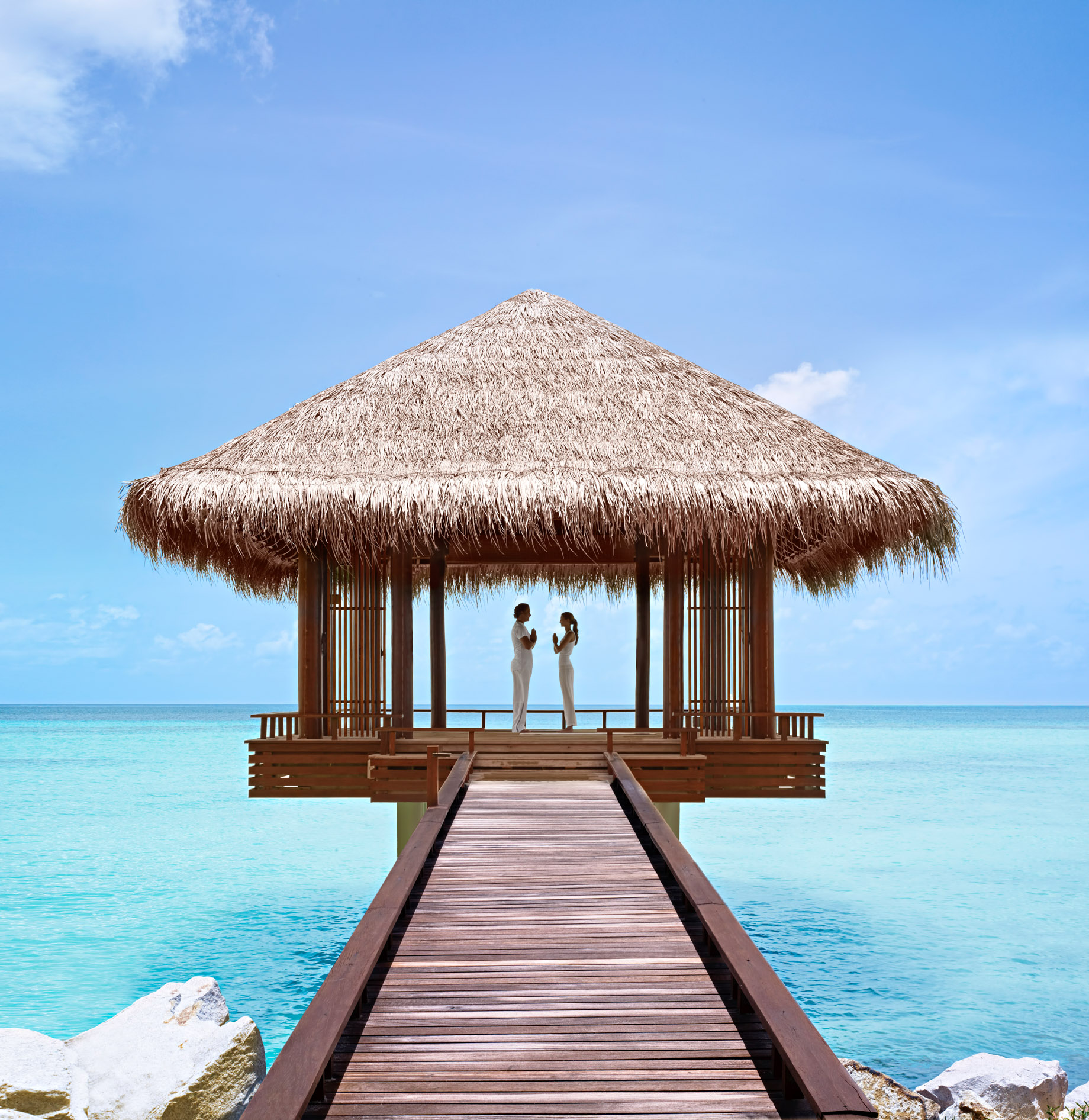 One&Only Reethi Rah Resort – North Male Atoll, Maldives – Overwater Yoga Deck