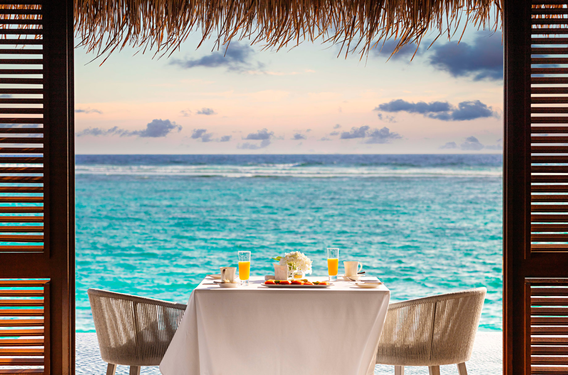 One&Only Reethi Rah Resort – North Male Atoll, Maldives – Overwater Dining Table