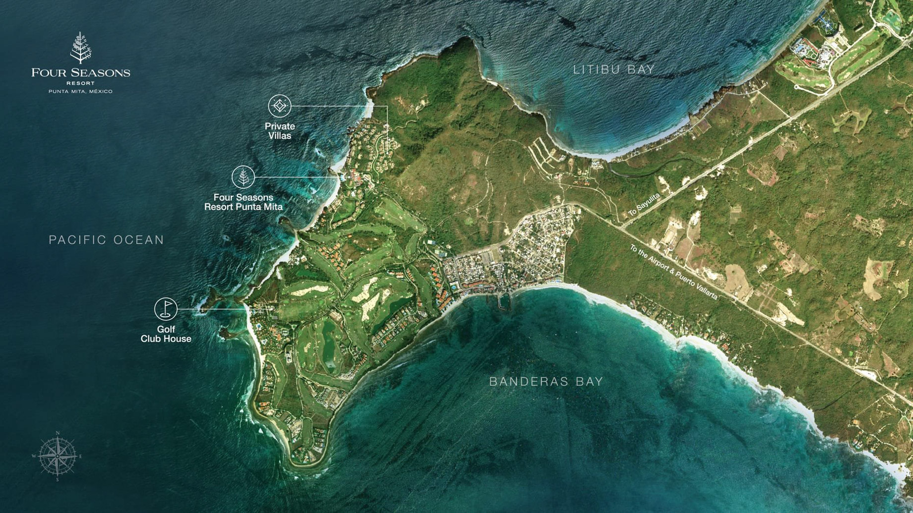 Four Seasons Resort Punta Mita - Nayarit, Mexico - Map