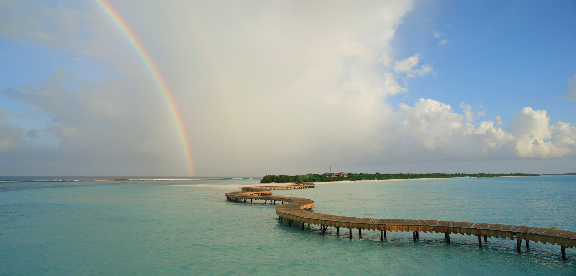 Soneva Jani Resort – Noonu Atoll, Medhufaru, Maldives – Tropical Private Island Overwater Boardwalk Aerial