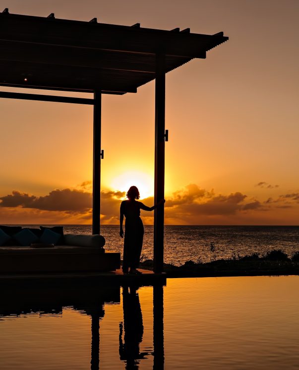 Amanyara Resort - Providenciales, Turks and Caicos Islands - Sunset Pool Lounge View