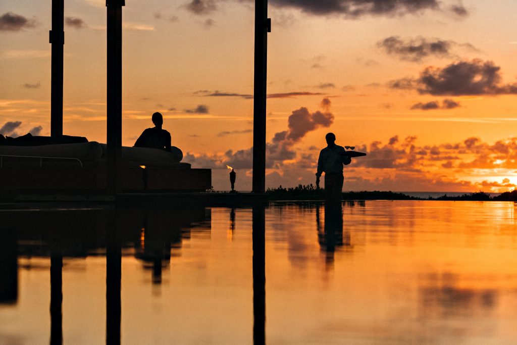 Amanyara Resort - Providenciales, Turks and Caicos Islands - Sunset Lounge Service