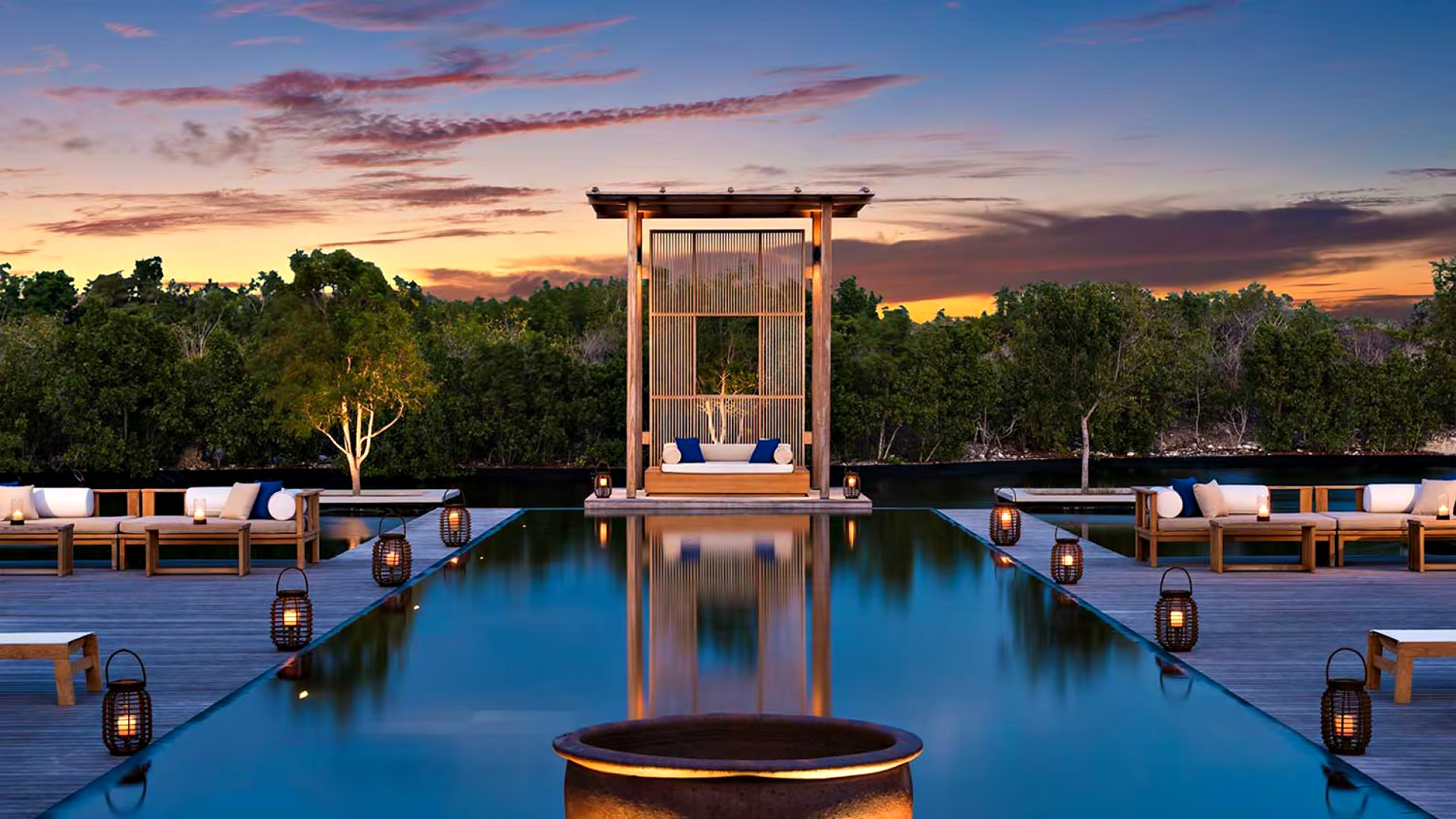 Amanyara Resort – Providenciales, Turks and Caicos Islands – Vlla Infinity Pool Sunset