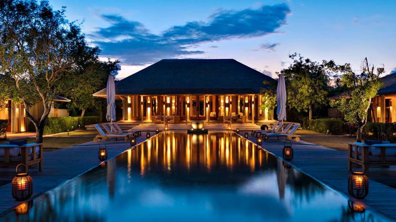 Amanyara Resort - Providenciales, Turks and Caicos Islands - Resort Infinity Pool Sunset
