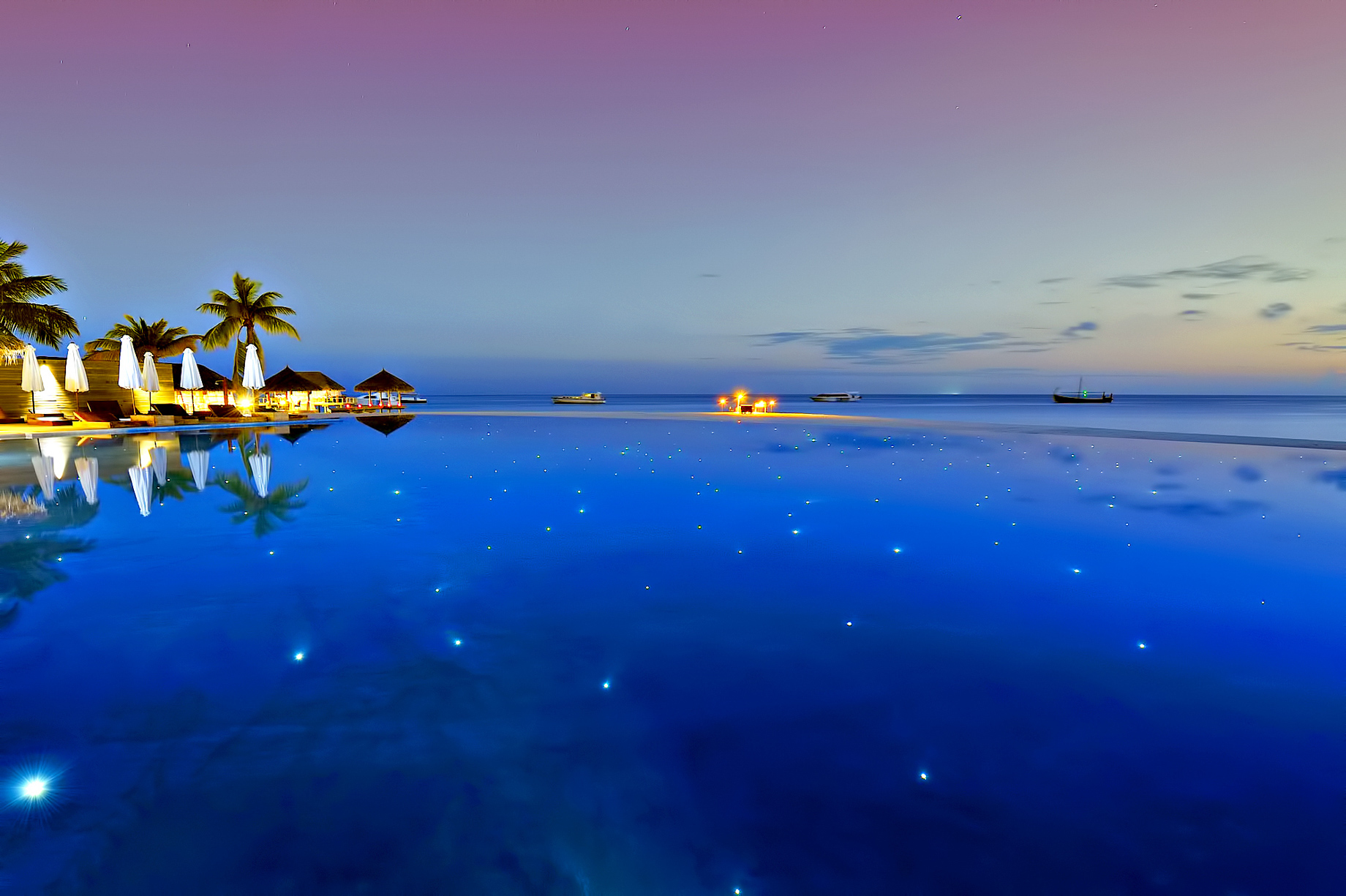 Velassaru Maldives Resort – South Male Atoll, Maldives – Night Infinity Pool
