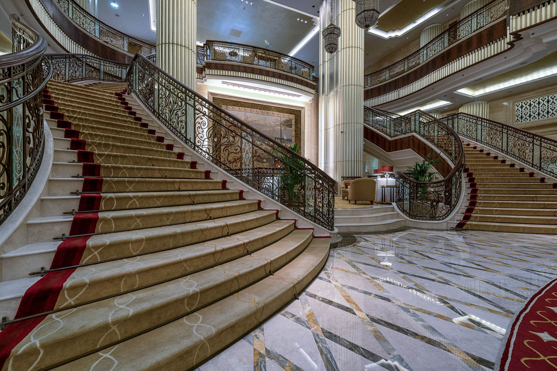 The St. Regis Abu Dhabi Hotel – Abu Dhabi, United Arab Emirates – Grand Lobby Staircase