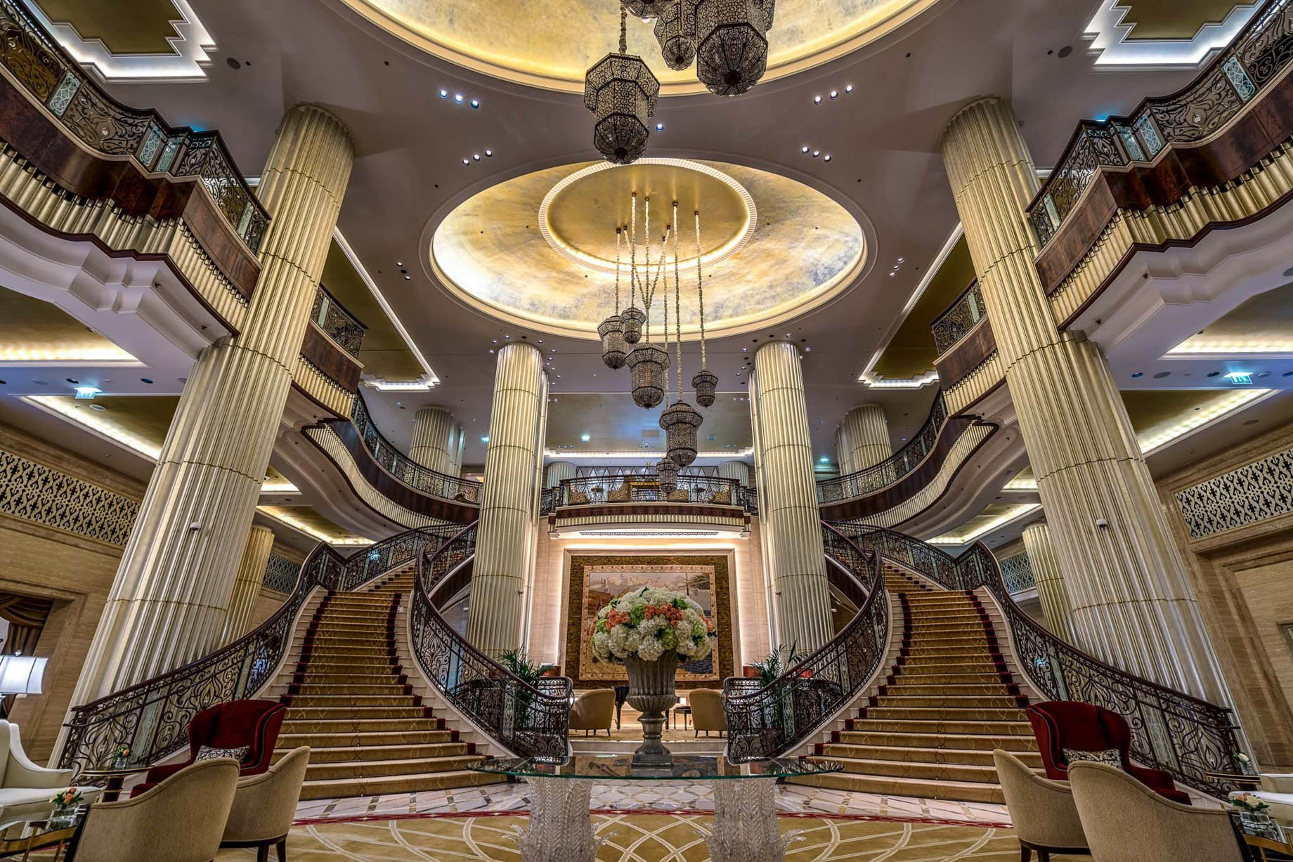 The St. Regis Abu Dhabi Hotel – Abu Dhabi, United Arab Emirates – Grand Lobby Staircase