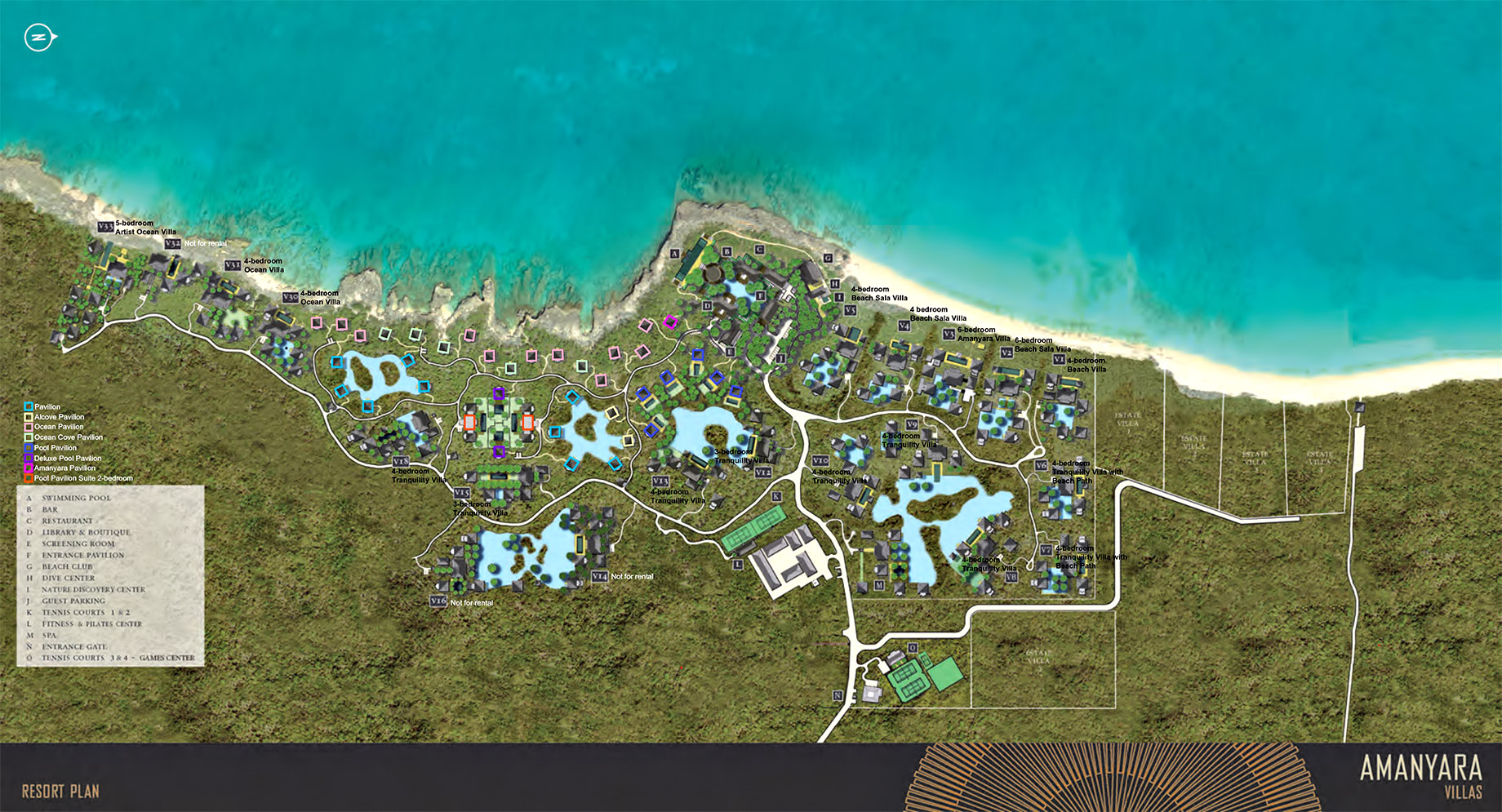 Map – Amanyara Resort – Providenciales, Turks and Caicos Islands