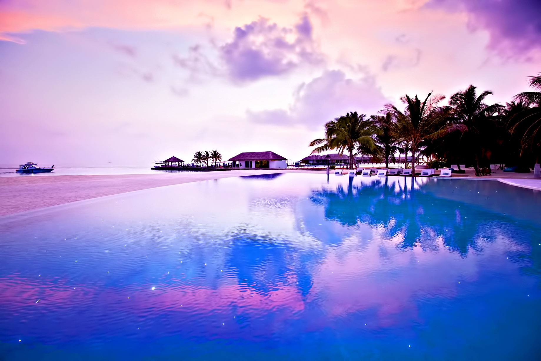 Velassaru Maldives Resort – South Male Atoll, Maldives - Pool Sunset