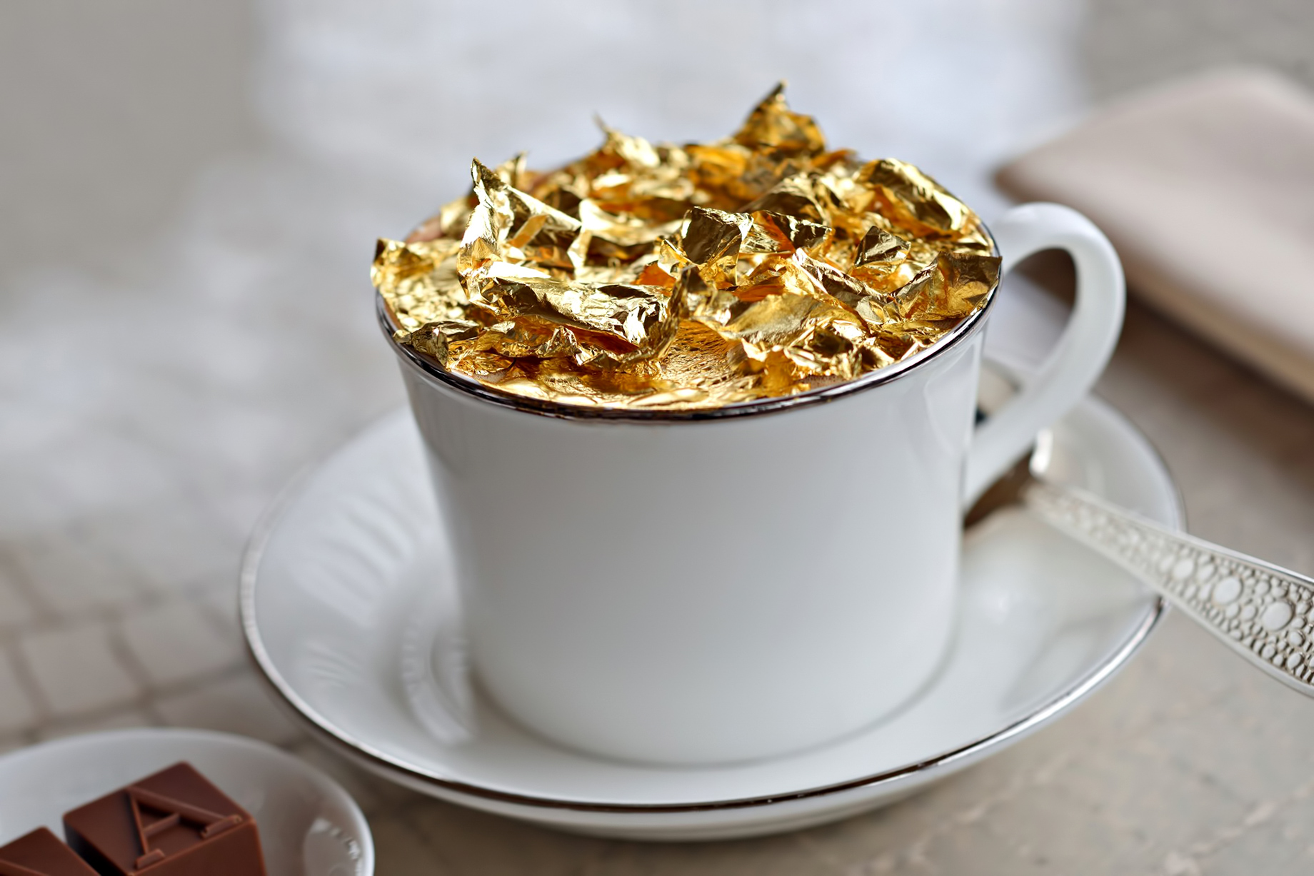 Armani Hotel Dubai – Burj Khalifa, Dubai, UAE – Armani Cappuccino Sprinkled With 23 Carat Gold Flakes