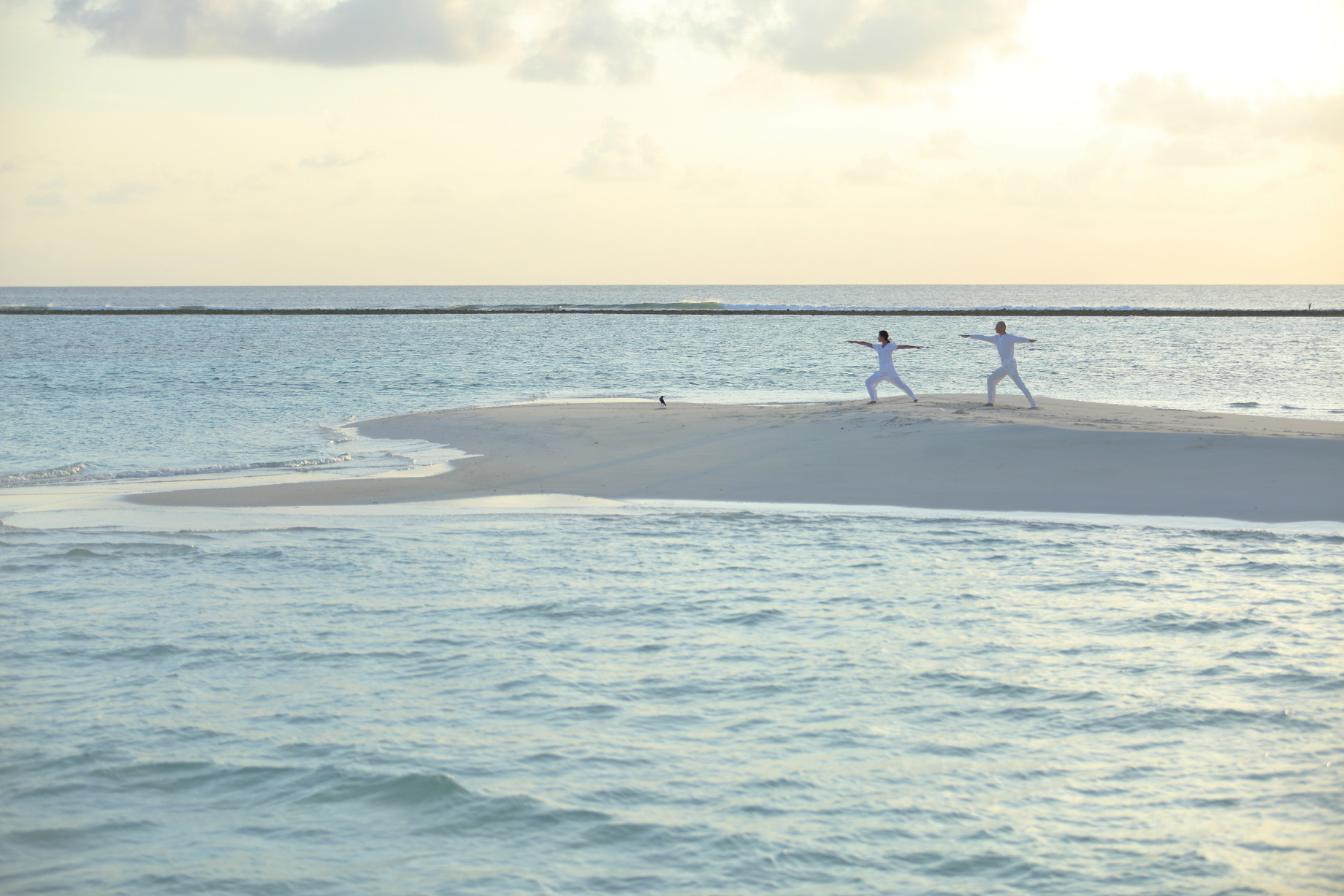 Soneva Jani Resort – Noonu Atoll, Medhufaru, Maldives – Beach Yoga Sunset