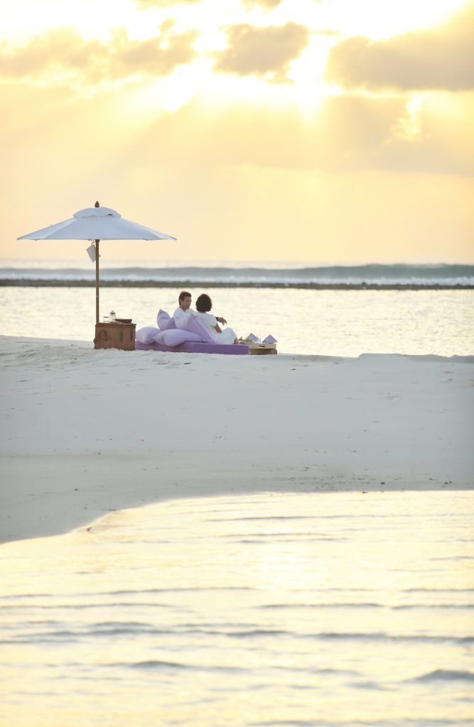 Soneva Jani Resort - Noonu Atoll, Medhufaru, Maldives - Beach Dining Sunset