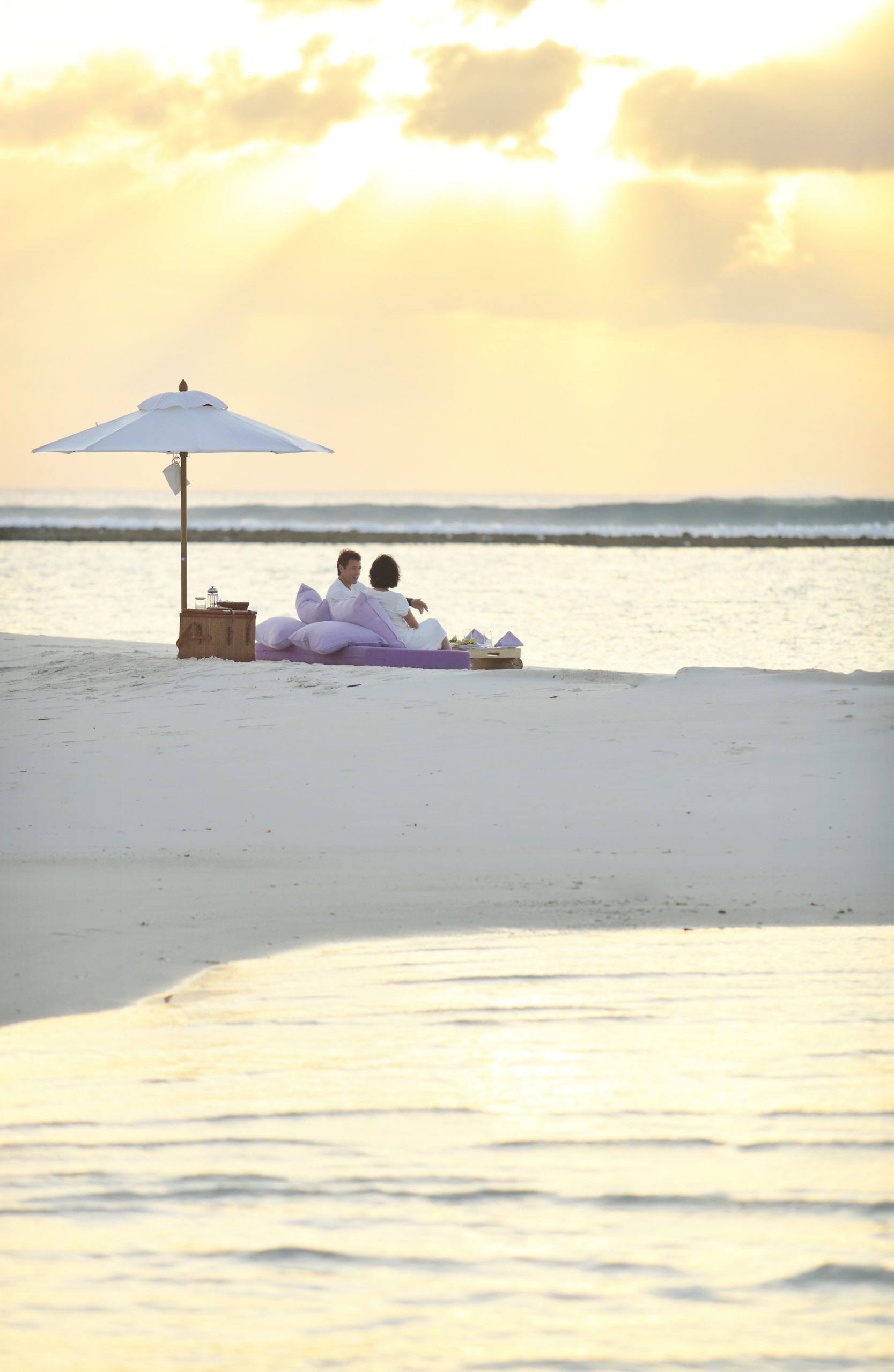 Soneva Jani Resort – Noonu Atoll, Medhufaru, Maldives – Beach Dining Sunset