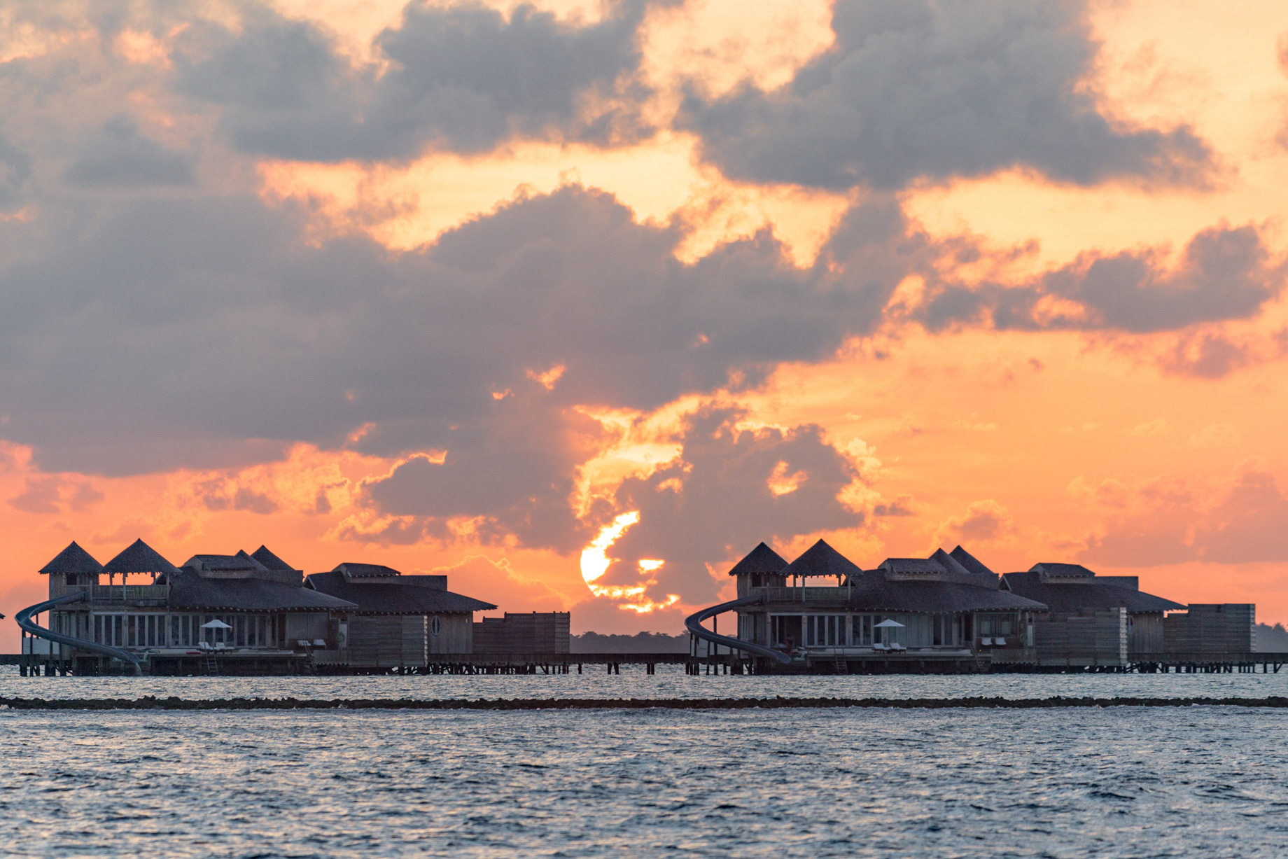 Soneva Jani Resort – Noonu Atoll, Medhufaru, Maldives – Overwater Villas Sunset