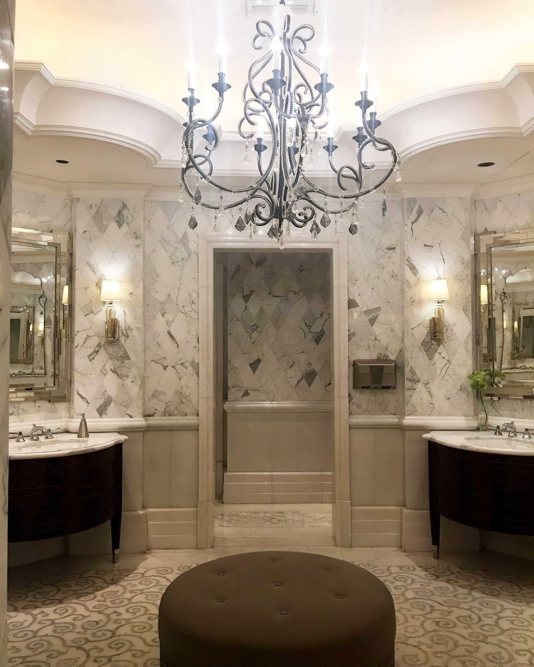 The St. Regis Abu Dhabi Hotel - Abu Dhabi, United Arab Emirates - Master Bath Night View