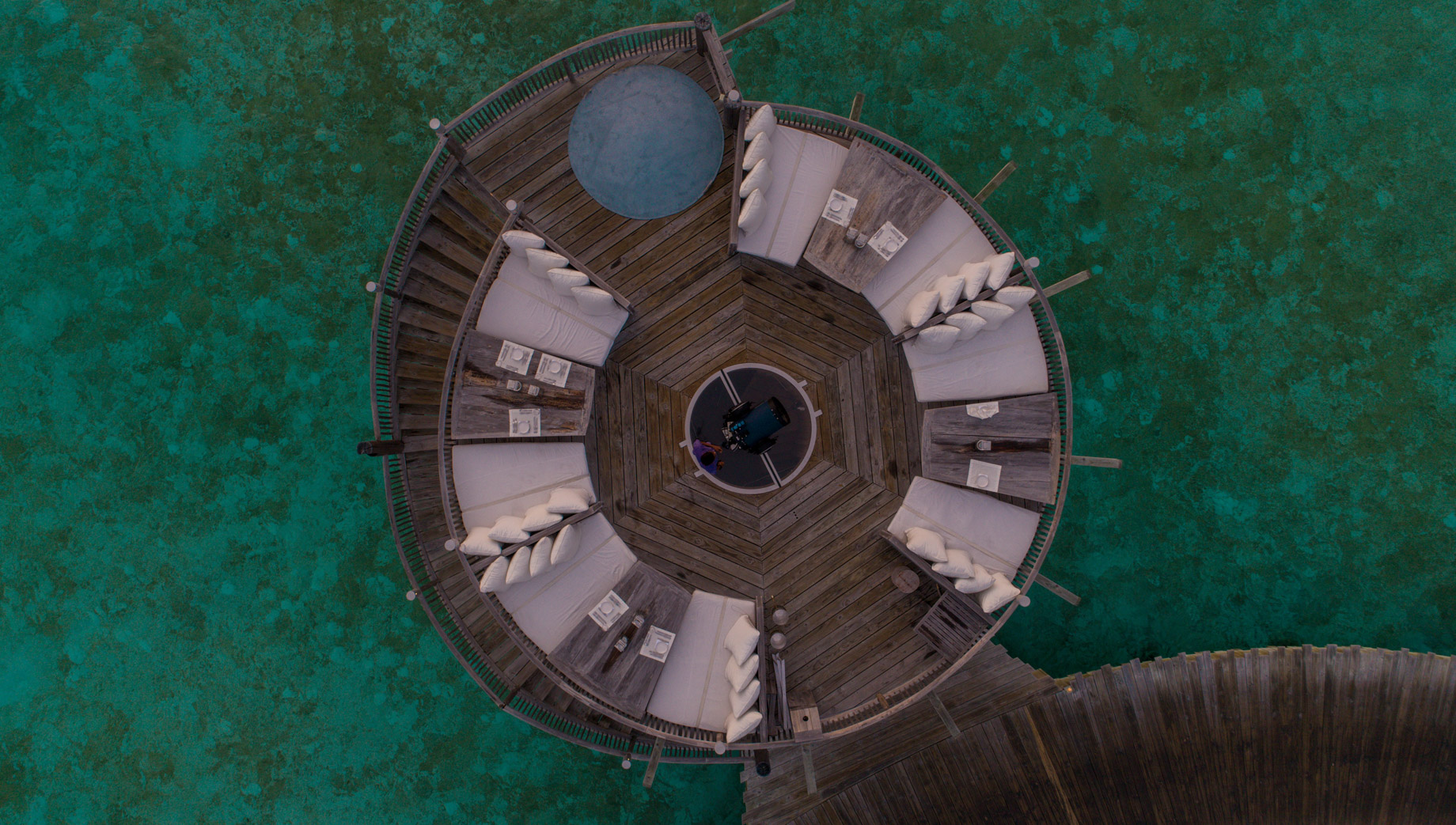 Soneva Jani Resort – Noonu Atoll, Medhufaru, Maldives – So Starstruck Deck Telescope Overhead Aerial