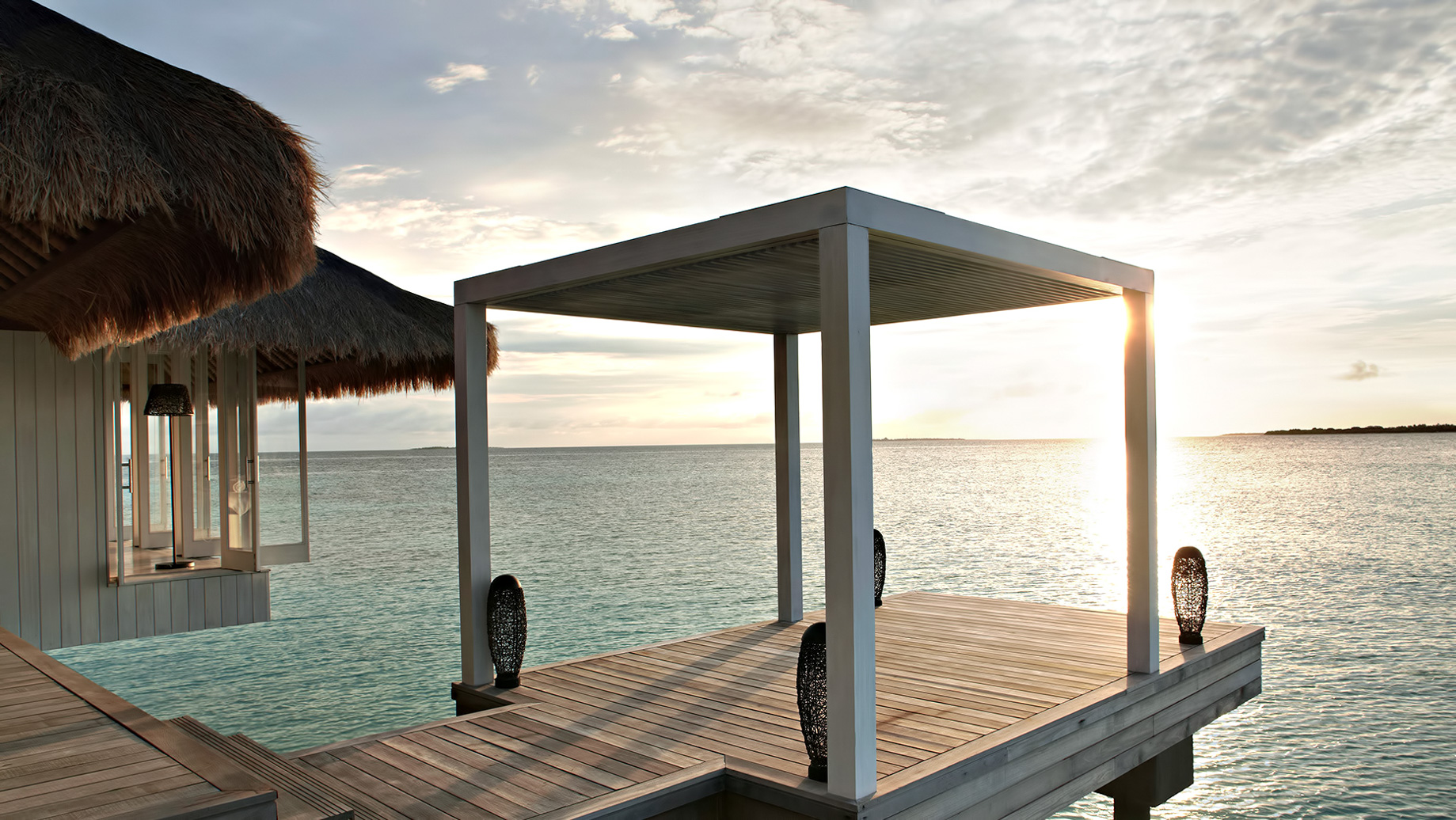 Cheval Blanc Randheli Resort – Noonu Atoll, Maldives – Overwater Spa Sunset