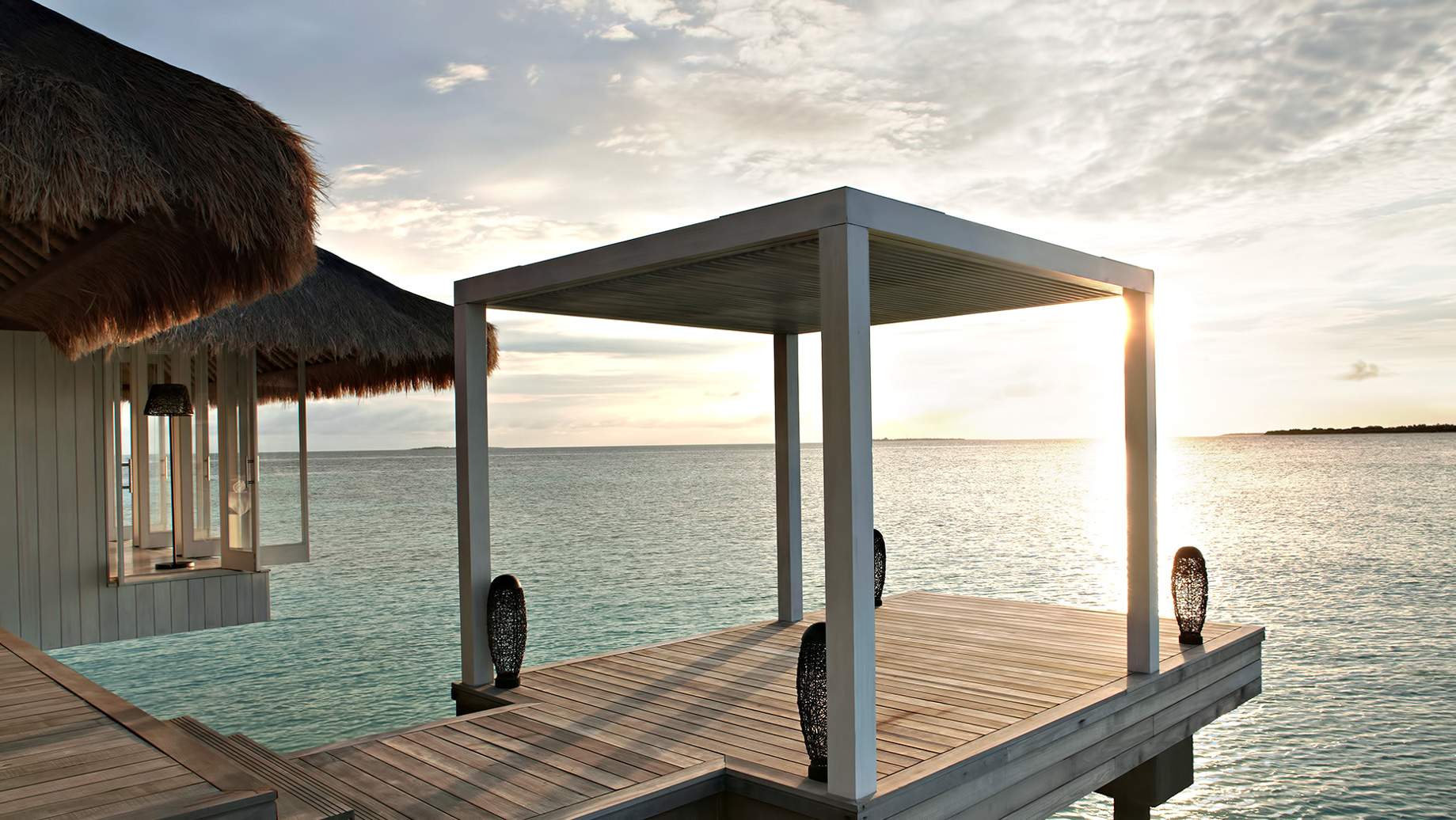 Cheval Blanc Randheli Resort - Noonu Atoll, Maldives - Overwater Spa Sunset