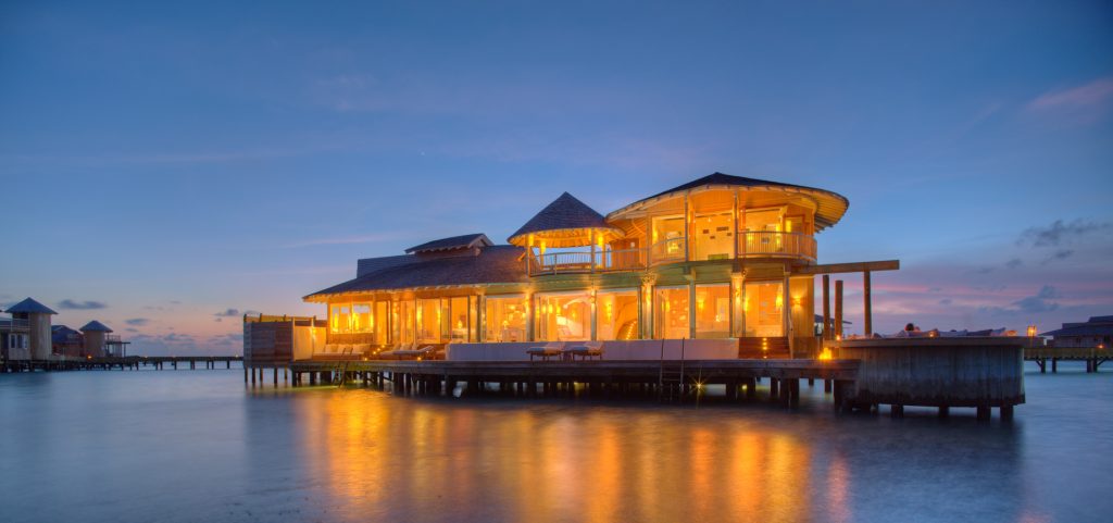Soneva Jani Resort - Noonu Atoll, Medhufaru, Maldives - Overwater Villa with Pool Twilight