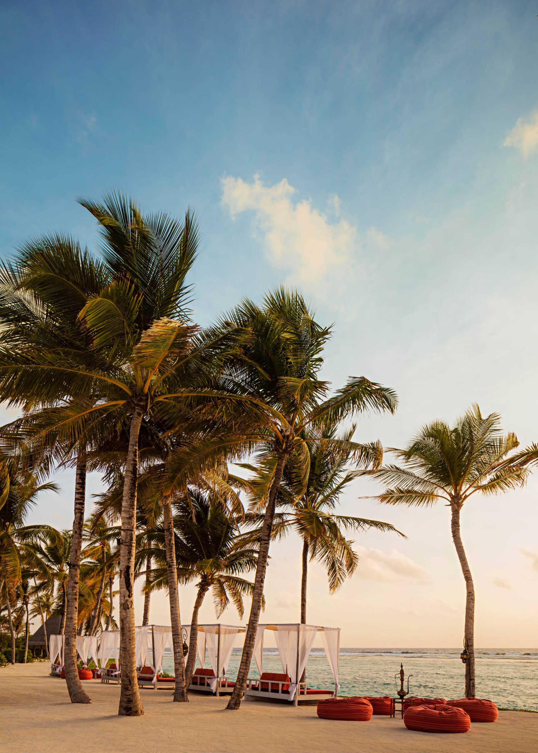 One&Only Reethi Rah Resort - North Male Atoll, Maldives - Fangitha Beach Cabanas Twilight