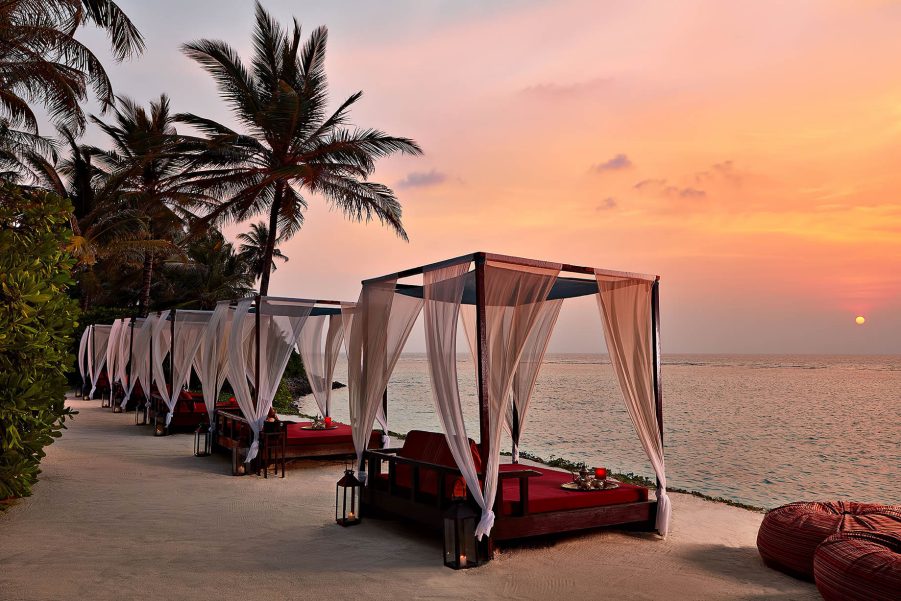 One&Only Reethi Rah Resort - North Male Atoll, Maldives - Fangitha Beach Cabanas Sunset