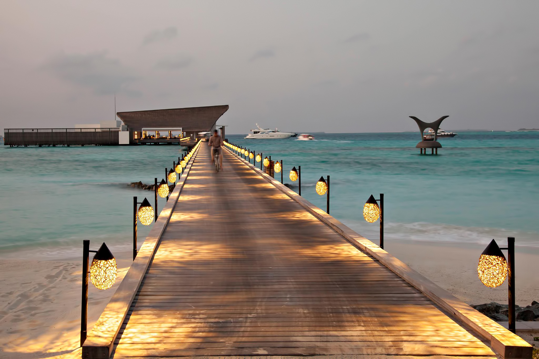 Cheval Blanc Randheli Resort – Noonu Atoll, Maldives – Overwater Boardwalk Sunset