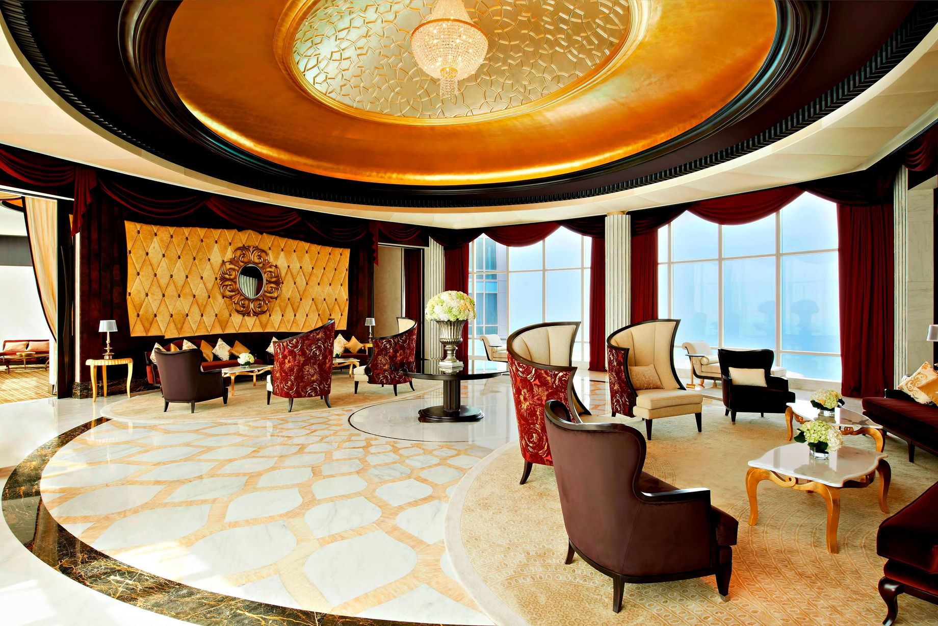 The St. Regis Abu Dhabi Hotel – Abu Dhabi, United Arab Emirates – Ultra Luxury Abu Dhabi Suite Living Room