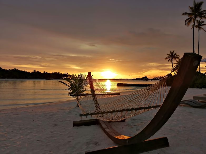Cheval Blanc Randheli Resort - Noonu Atoll, Maldives - Private Beach Hammock Sunset