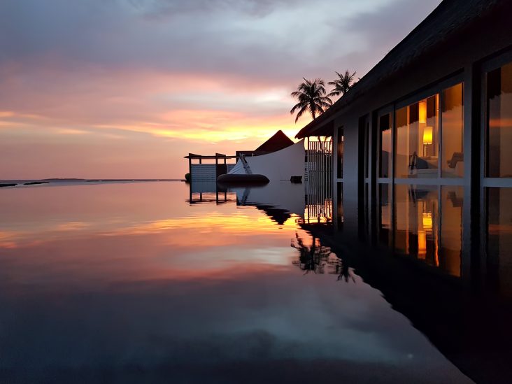Cheval Blanc Randheli Resort - Noonu Atoll, Maldives - Overwater Villa Pool Sunset