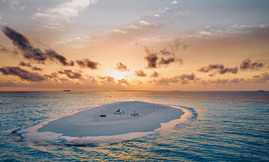One&Only Reethi Rah Resort - North Male Atoll, Maldives - Beach Sandbank Dinner Twilight