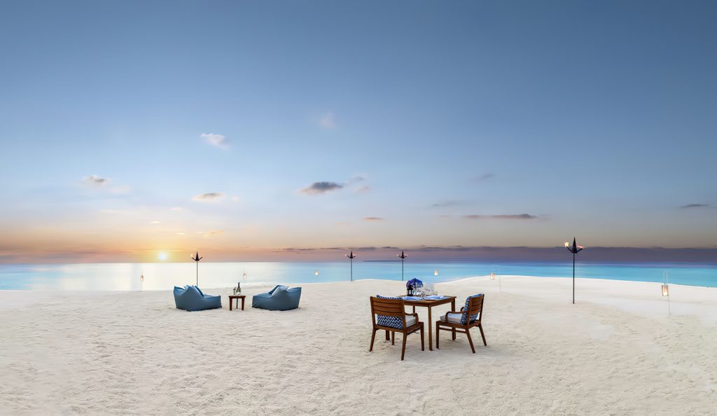 One&Only Reethi Rah Resort - North Male Atoll, Maldives - Private Beach Dinner Twilight