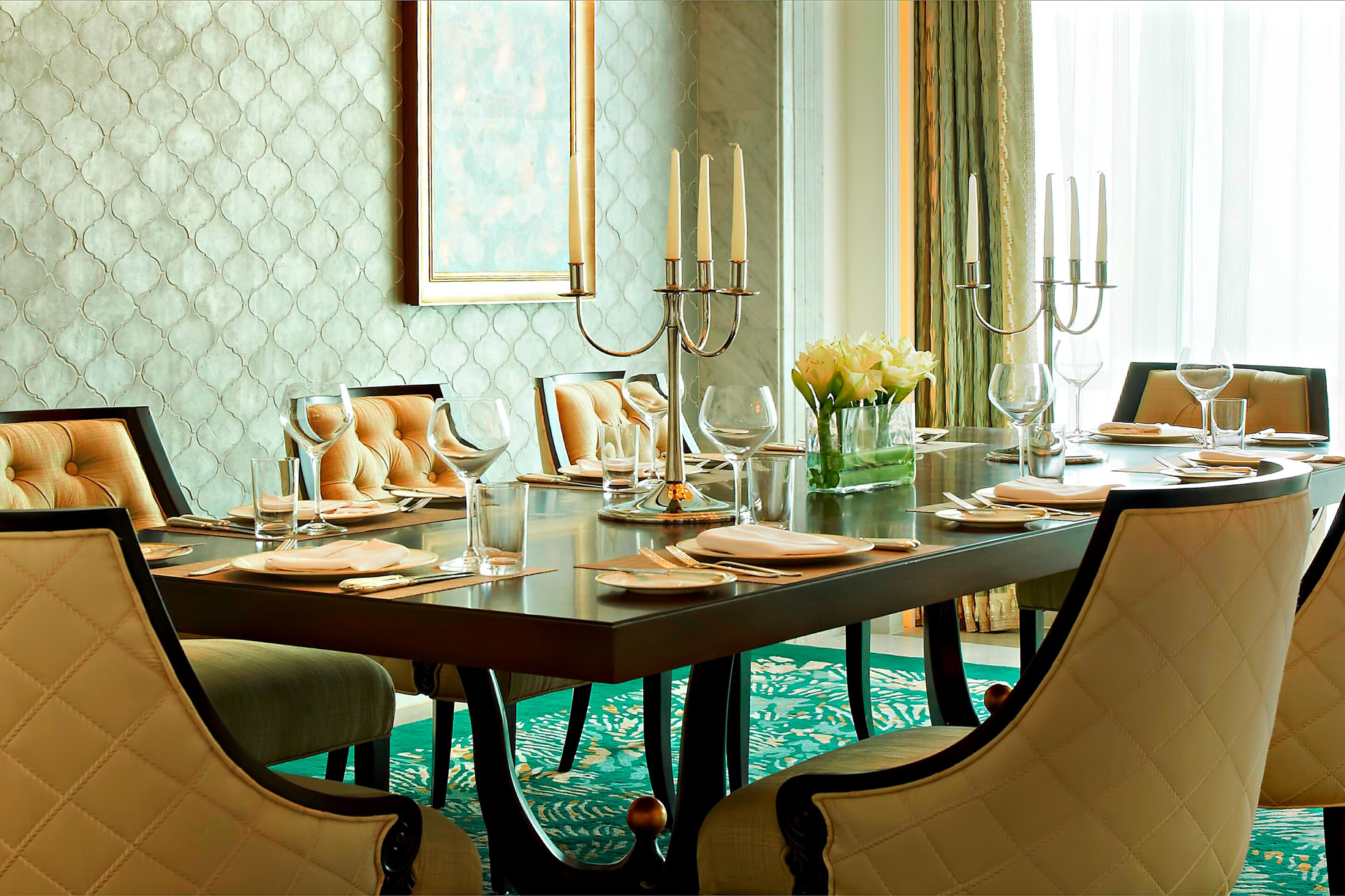 The St. Regis Abu Dhabi Hotel – Abu Dhabi, United Arab Emirates – Al Manhal Suite Dining Room
