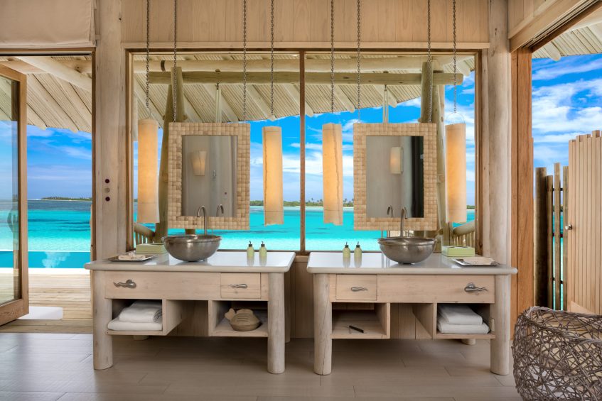 Soneva Jani Resort - Noonu Atoll, Medhufaru, Maldives - Chapter Two - 1 Bedroom Water Reserve Oceanview Bathroom Vanity