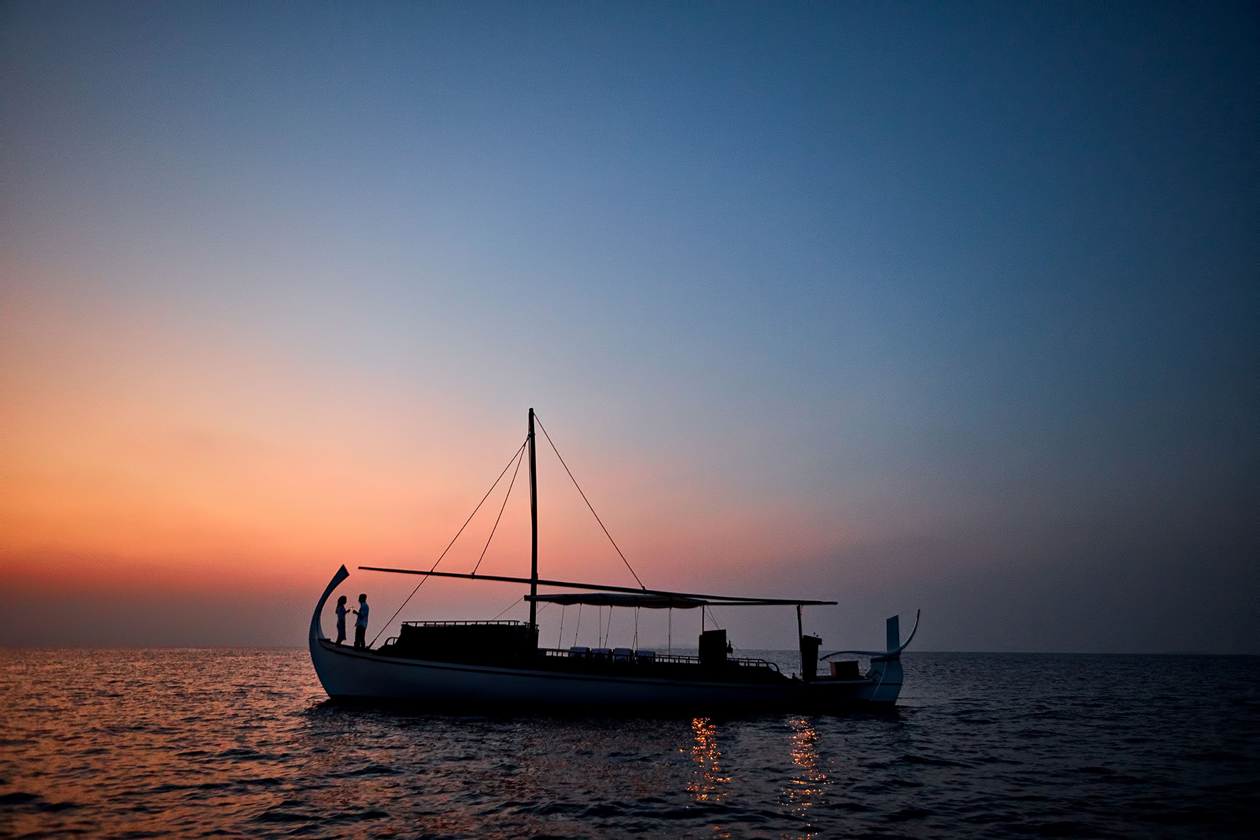 One&Only Reethi Rah Resort - North Male Atoll, Maldives - Traditional Boat Cruise Twilight