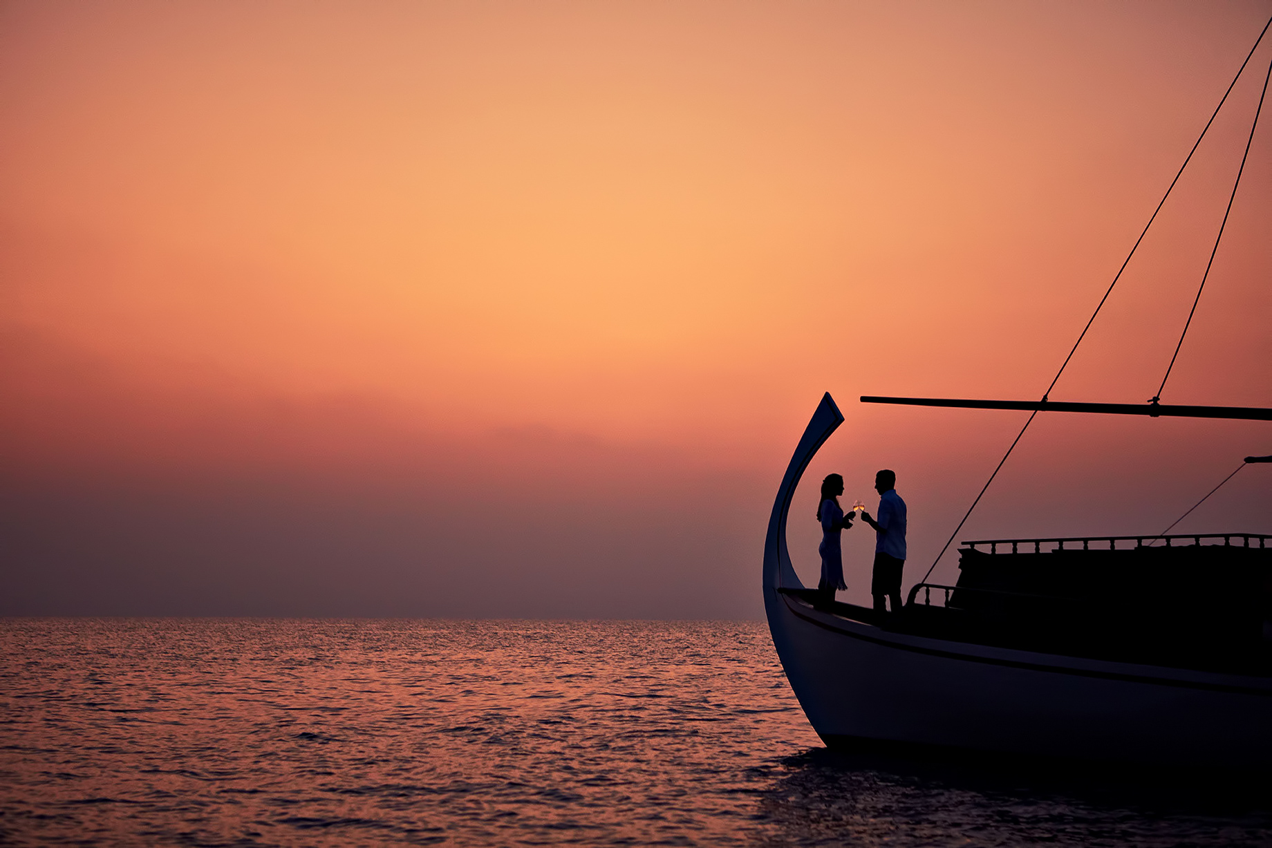 One&Only Reethi Rah Resort - North Male Atoll, Maldives - Traditional Boat Cruise Sunset