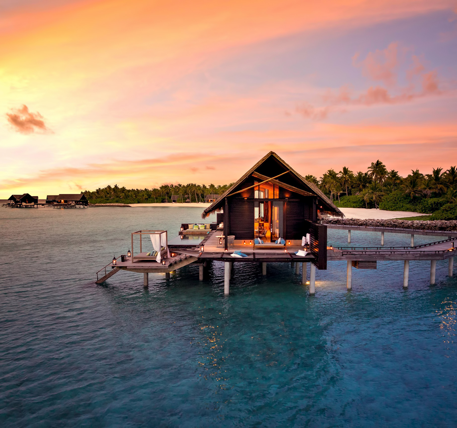 One&Only Reethi Rah Resort – North Male Atoll, Maldives – Grand Overwater Villa Sunset