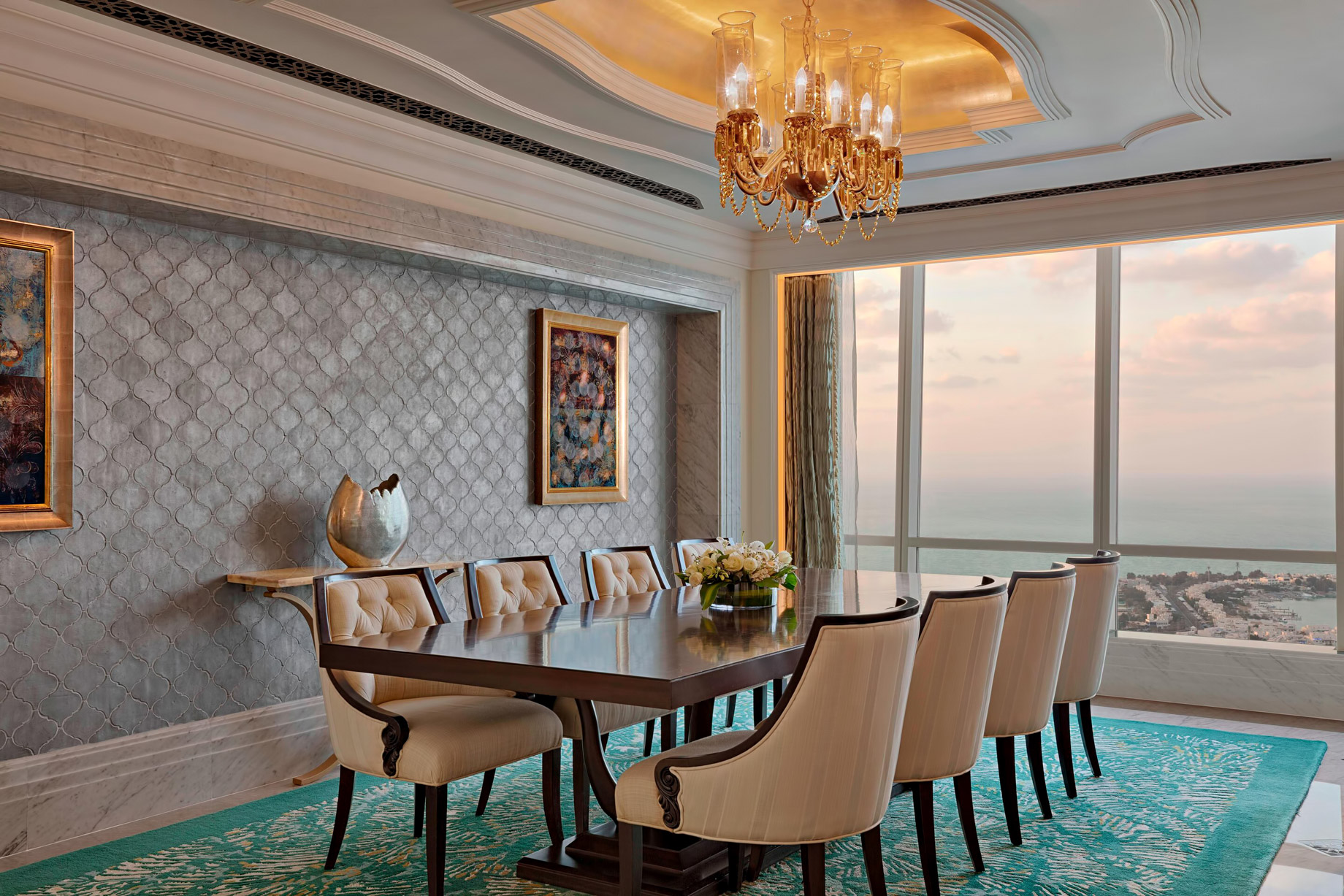 The St. Regis Abu Dhabi Hotel - Abu Dhabi, United Arab Emirates - Al Manhal Suite Dining Room