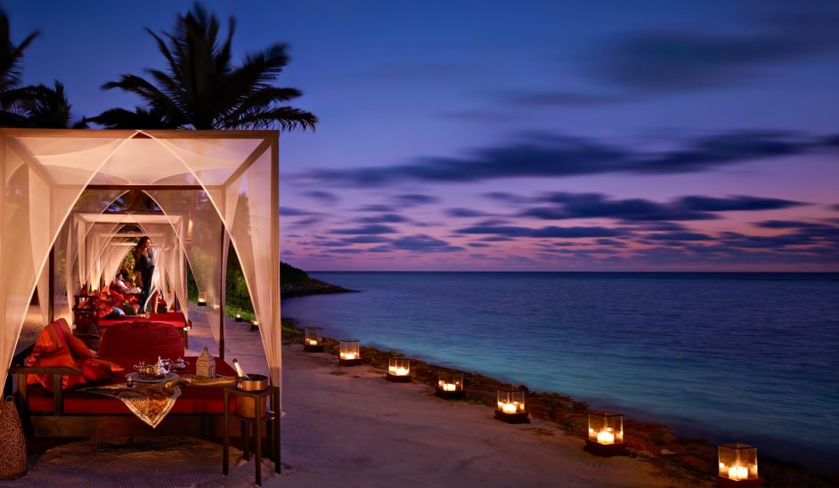 One&Only Reethi Rah Resort - North Male Atoll, Maldives - Beach Cabanas Twilight