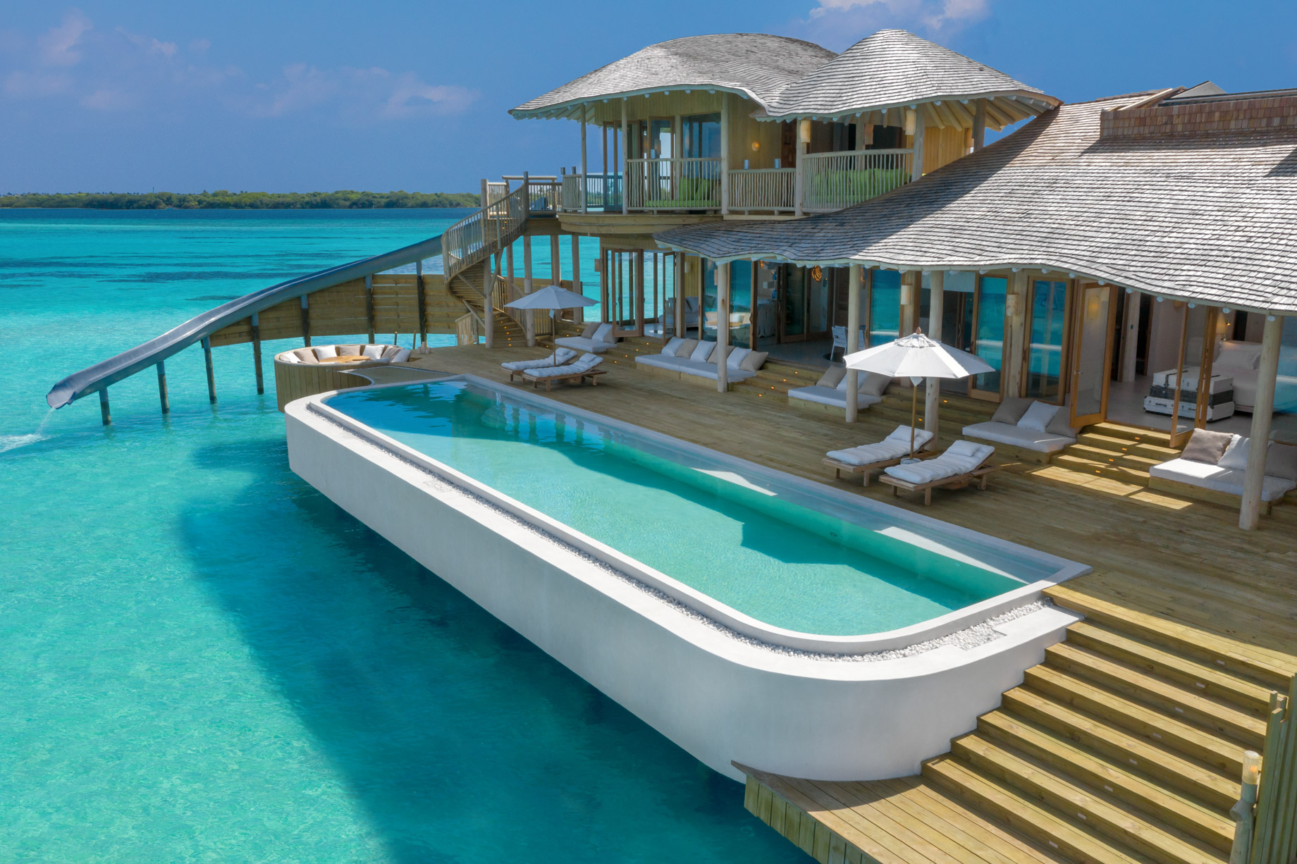 Soneva Jani Resort - Noonu Atoll, Medhufaru, Maldives - Chapter Two - 2 Bedroom Water Reserve with Slide Pool Deck