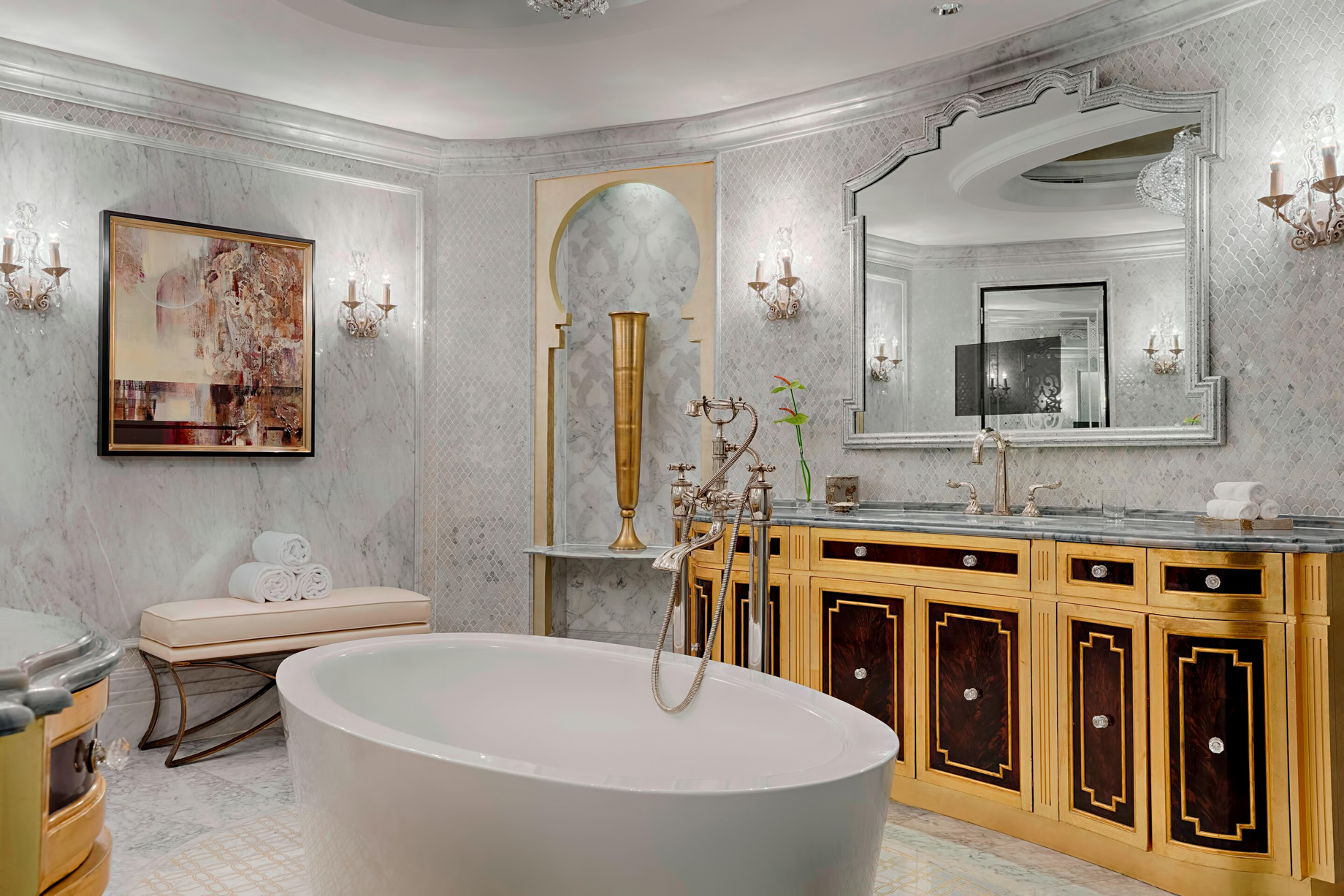 The St. Regis Abu Dhabi Hotel – Abu Dhabi, United Arab Emirates – Al Hosen Suite Bathroom