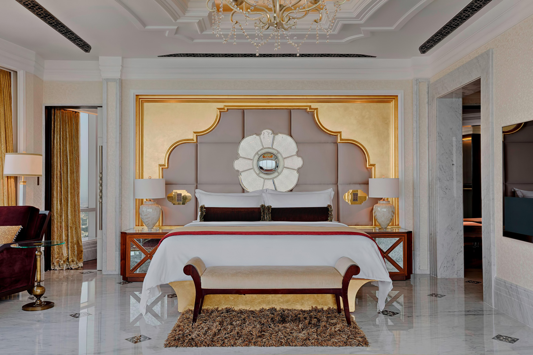 The St. Regis Abu Dhabi Hotel - Abu Dhabi, United Arab Emirates - Al Hosen King Suite Bedroom