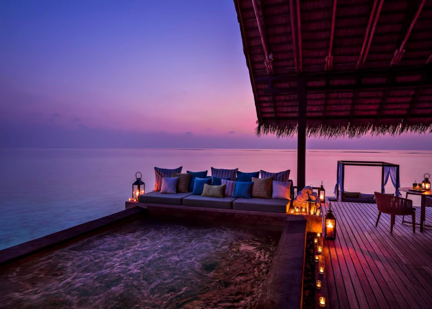 One&Only Reethi Rah Resort - North Male Atoll, Maldives - Overwater Villa Pool Sunset