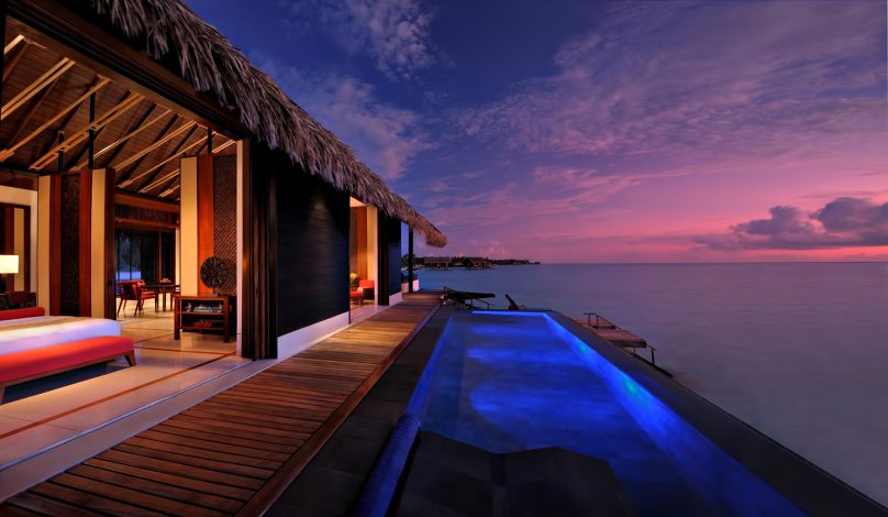 One&Only Reethi Rah Resort - North Male Atoll, Maldives - Overwater Villa Infinity Pool Sunset