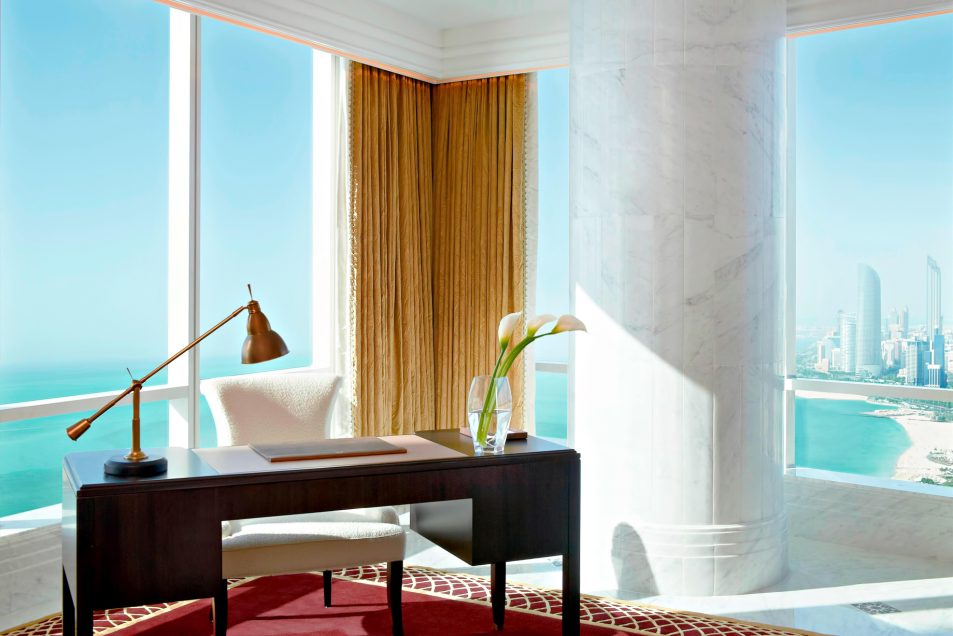 The St. Regis Abu Dhabi Hotel - Abu Dhabi, United Arab Emirates - Al Hosen Suite Desk Ocean View