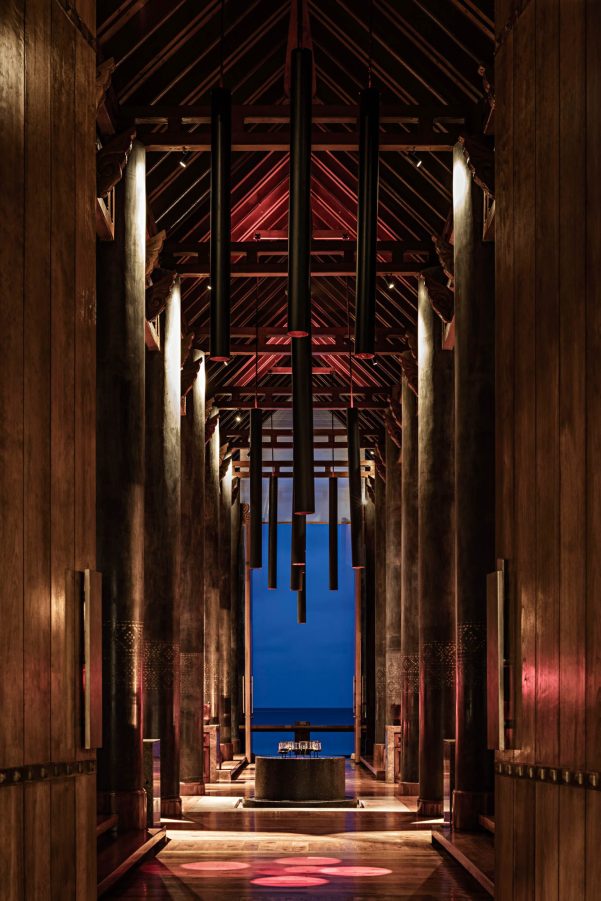 One&Only Reethi Rah Resort - North Male Atoll, Maldives - Fire Overwater Restaurant Night