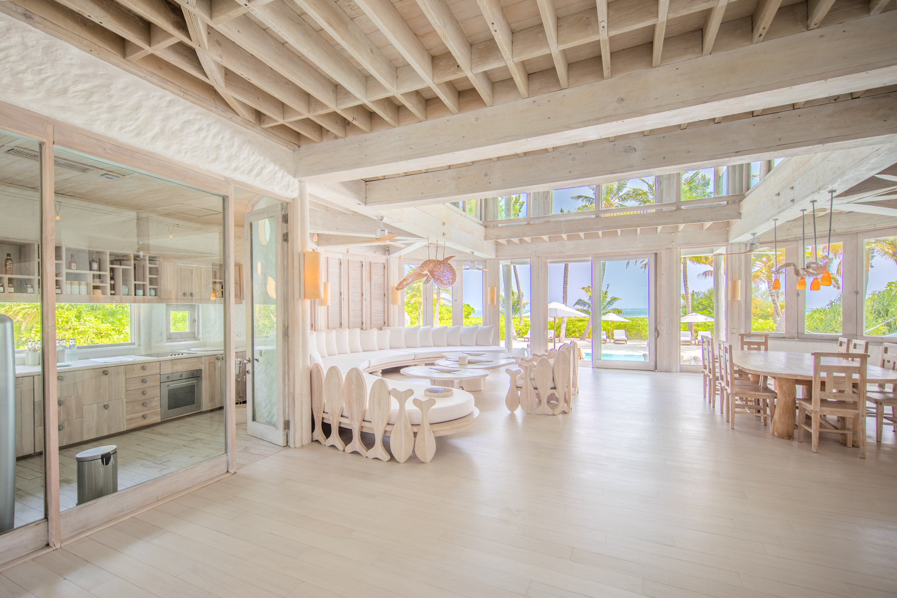 Soneva Jani Resort – Noonu Atoll, Medhufaru, Maldives – Chapter Two – 4 Bedroom Island Villa 28 Kitchen and Dining Area