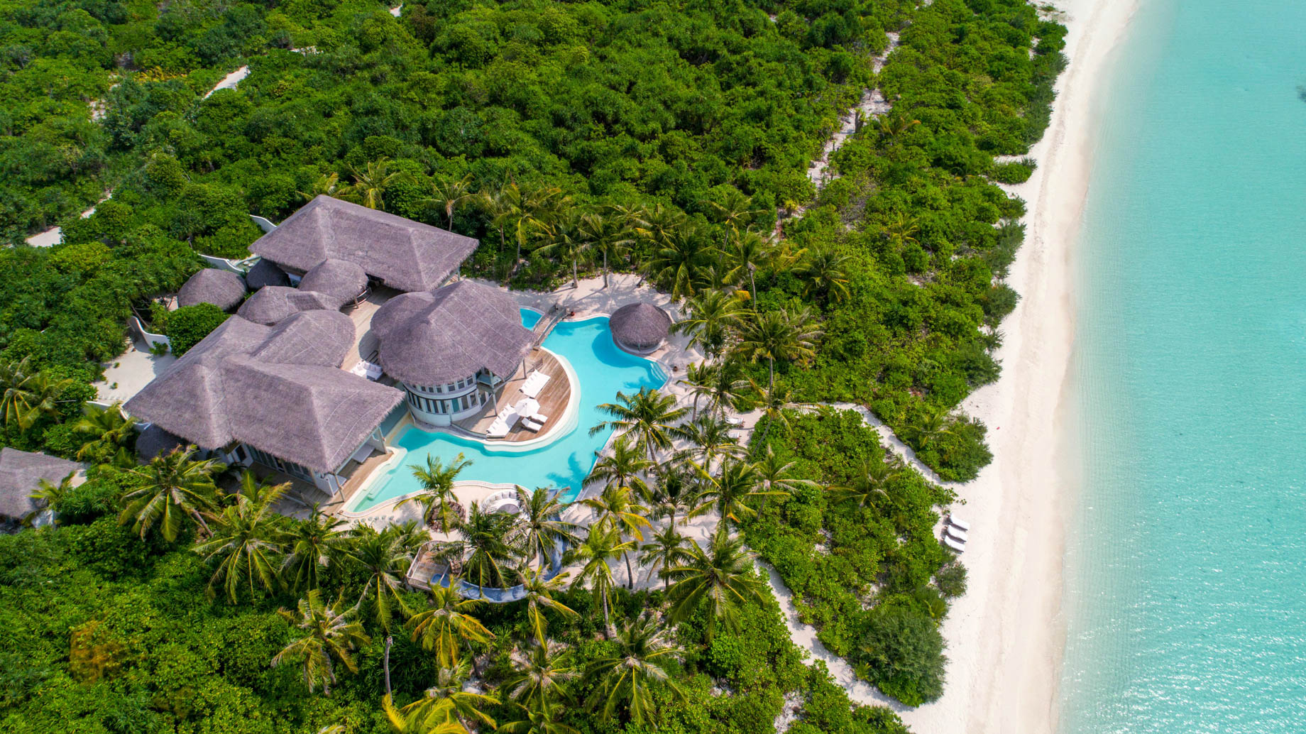 Soneva Jani Resort – Noonu Atoll, Medhufaru, Maldives – Chapter Two – 4 Bedroom Island Villa 28 Aerial View